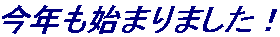 今年も始まりました！